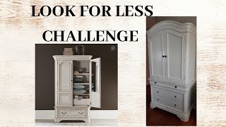 FARMHOUSE ARMOIRE  Antique Furniture  Thrift Store Flip  October Look for Less Challenge [upl. by Rellia634]