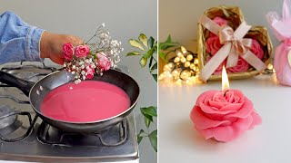 3 Manualidades para SAN VALENTIN Reciclando Residuos de VELAS Ideas Fáciles y Rápidas para el Hogar [upl. by Arnelle]