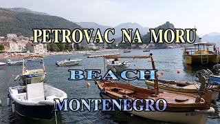 Petrovac na Moru Beach Montenegro 092021  4K [upl. by Ymirej]