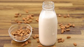 How to Make Almond Milk  Homemade Almond Milk Recipe [upl. by Aleacem]