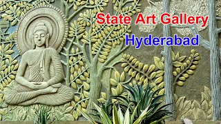 State Art GalleryHyderabadMuralsKavuri HillsBeautiful Art work [upl. by Atilef]