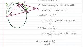 Geometria Plana  Cederj  Questão 4 – Ap1 – 2019 – 1 – Triângulo inscrito na circunferência [upl. by Einapets]