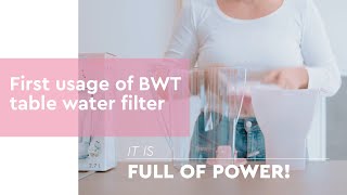 First usage of BWT table water filter [upl. by Newsom]