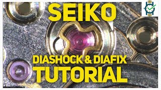 Seiko Diashock amp Diafix Jewel Setting Tutorial  Removal amp Installation [upl. by Akili]