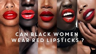 5 TOP Red Lipsticks for Black Women  Pelle Scura  Dark Skin Edition ♡ [upl. by Ayotyal162]