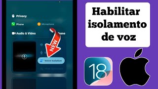 Como ativar o isolamento de voz no iPhone iOS 18 [upl. by Aihtnic]