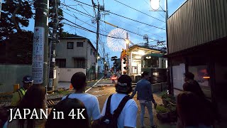 Japan  Kamakura firework walk・4K [upl. by Noillid520]