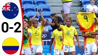 Nueva Zelanda vs Colombia Femenino 02 Todos los goles y resumen ampliado [upl. by Atnwahsal941]