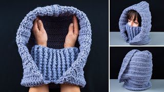 Simple crochet balaclavasnoodscarf easily for beginners [upl. by Nilek]