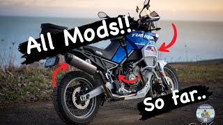 All Of My Aprilia Tuareg 660 Mods…So Far [upl. by Keyser]