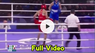 angela carini vs imane khelif  angela carini walk out 46 second refuse to fight imane khelif [upl. by Ennad697]