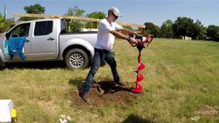 Installing Power Pole Dually 52cc Auger Earthquake 10 bit Review [upl. by Labana]