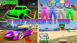 SOLO 10 GTA Glitches In 1 Video After 168 The Best GTA 5 Glitches All In 1 Video [upl. by Ysiad]