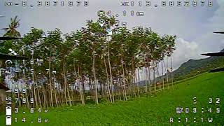 Test Lama terbang drone fpv 5 inchi pakai baterai LIION 5000mah 4s [upl. by Nirak]