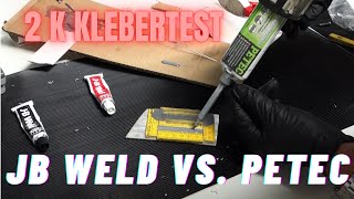 JB Weld vs Petec Flüssigmetall 2 k Klebertest auf Alu als Vorbereitung zum kleben des Vespa Motors [upl. by Rehtaef]