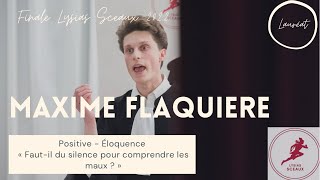 Maxime Flaquière  Finale Lysias Sceaux  Eloquence [upl. by Relly626]