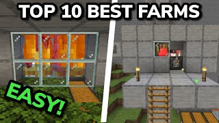 TOP 10 BEST FARMS in Minecraft Bedrock 120 MCPEXboxPS4Nintendo SwitchPC [upl. by Siahc40]