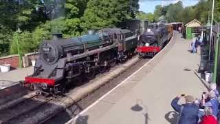 Locomotive 31806 arrives at Pickering Station North Yorkshire Moors Railway [upl. by Dody]