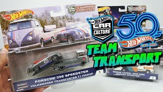 Hot Wheels Team Transport Series 1 Volkswagen T1 Porsche Nissan Gready amp Datsun Wagon [upl. by Hteb]