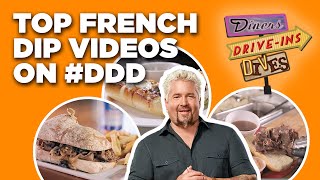 Top DDD French Dip Videos of All Time with Guy Fieri  Diners DriveIns and Dives  Food Network [upl. by Hein442]