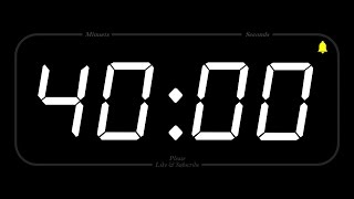 40 MINUTE  TIMER amp ALARM  Full HD  COUNTDOWN [upl. by Hanikas]