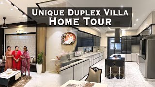 Home Tour  Unique Duplex Villa  Interior tour  Luxury home tour  Telangana Pilla  modern home [upl. by Acsirp402]