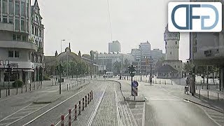 Führerstandsmitfahrt Linie 16 durch Frankfurt 1996 Straßenbahn von Offenbach bis Südbahnhof [upl. by Leakim491]