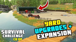 OVERDUE YARD UPDGRADES  Survival Challenge COOP  FS22  Episode 19 [upl. by Hamehseer]