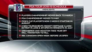 New dates for PGA Tour schedule in 201819  Golf Talk Canada [upl. by Isia]