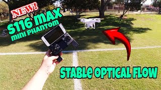 NEW S116 MAX  Cheap quotMini Phantomquot Brushless Drone Review [upl. by Lebar]