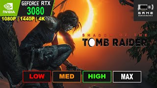 SHADOW OF THE TOMB RAIDER  RTX 3080 BENCHMARK  1080P  1440P  4K  DLSS  2022 [upl. by Nezam691]