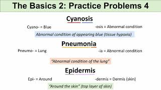 Medical Terminology – The Basics – Lesson 1  Practice Problems Set 2 [upl. by Yhtac]