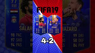 SALAH VS HAZARD Best Cards In Each FIFA salah hazard fifa [upl. by Darlene109]