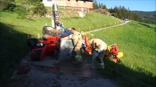 Absturz mit Mähtraktor am Distelberg – AschauZillertal [upl. by Haikezeh]