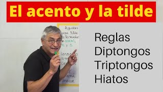 Acentuación en diptongos triptongos hiatos [upl. by Taimi879]