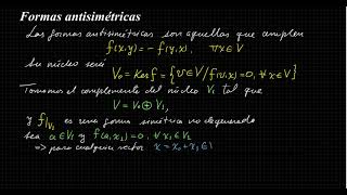 Forma bilineal antisimétrica [upl. by Welker]