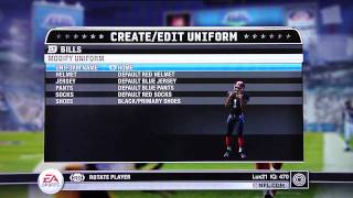 Madden 10 Custom Uniforms [upl. by Ellennoj]