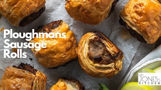 How to make Ploughman’s Sausage Rolls Cheese and Pickle Sausage Rolls [upl. by Ynnal868]