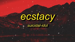 SUICIDALIDOL  ecstacy slowedtiktok version Lyrics  sticking out your tongue for the picture [upl. by Er341]