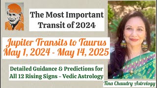 Jupiter transits to Taurus Predictions for all 12 Ascendants Vedic astrology [upl. by Nuhsyar]