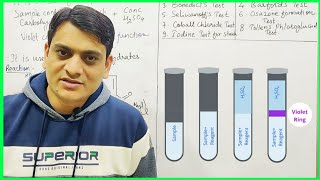 Part 1 Molisch Test with Reactions  Test for Carbohydrates [upl. by Elem]