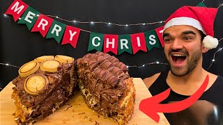 CHRISTMAS MUKBANG NUTELLA CHOCOLATE PANETTONE CAKE KINDER BUENO PANETTONE CAKE CHRISTMAS 2023 [upl. by Nikral]