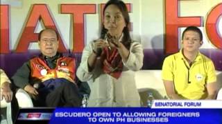 Senatorial bets debate on political dynasties [upl. by Ellegna]