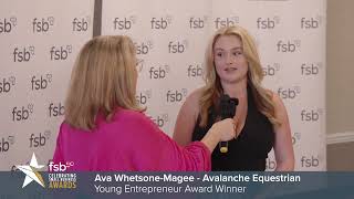 FSB Awards 2024  East Midlands  Young Entrepreneur Award  stage interview [upl. by Lairea]