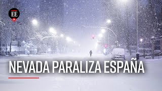 España paralizada por la peor nevada en 50 años  El Espectador [upl. by Ofilia903]