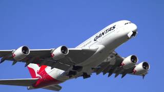 Qantas A380 Take off  Sydney Airport [upl. by Oiceladni661]