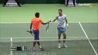 Monfils vs Berdych  Youve just lost 61 set and your opponent takes a fall What do you do [upl. by Alah]