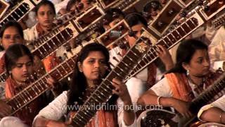 Youngest Sitar player joins mass recital in Delhi [upl. by Ahseya]