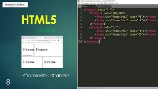 html frameset tag  html5 tutorial  8 [upl. by Adnilym354]