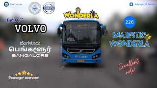 MAJESTIC TO WONDERLA BUS 🤩 BMTC VOLVO 8400 🔥 BANGALORE ✨ SOORIYA VP [upl. by Glen]